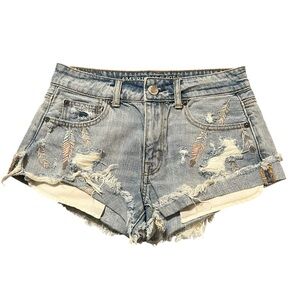 American Eagle Outfitters Ripped Denim Shorts